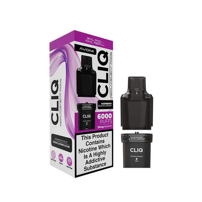 Avomi Cliq Prefilled Pod – Raspberry Blackcurrant