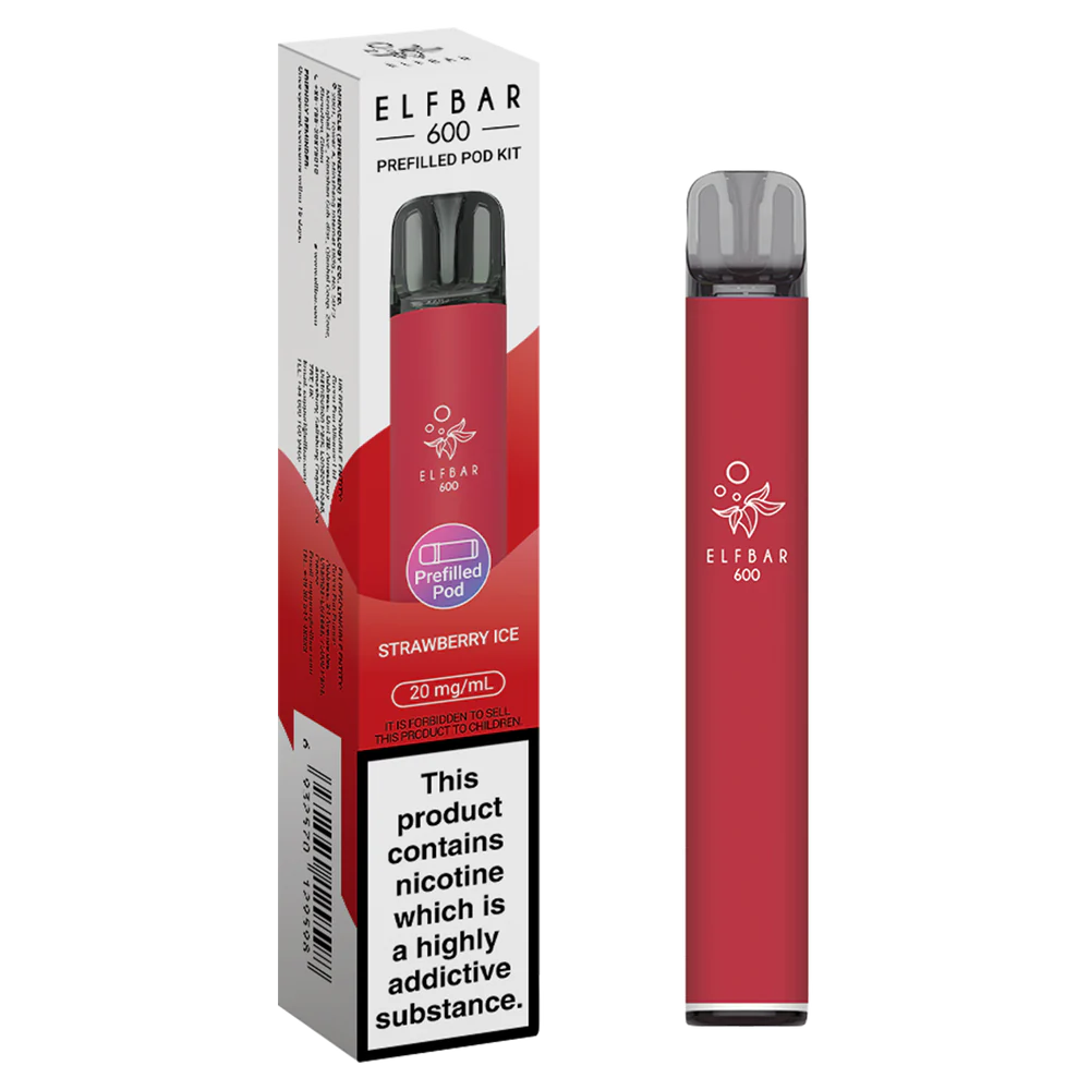 Elfbar 600 Prefilled Pod Kit – Strawberry Ice