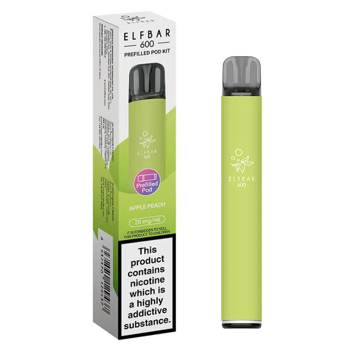 Elfbar 600 Prefilled Pod Kit – Apple Peach