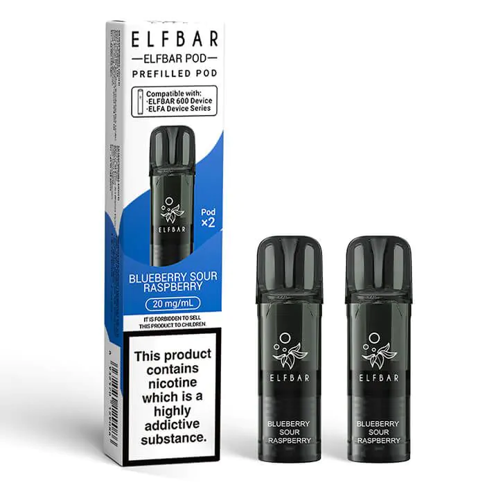 Elfbar 600 Prefilled Pod – Blueberry Sour Raspberry