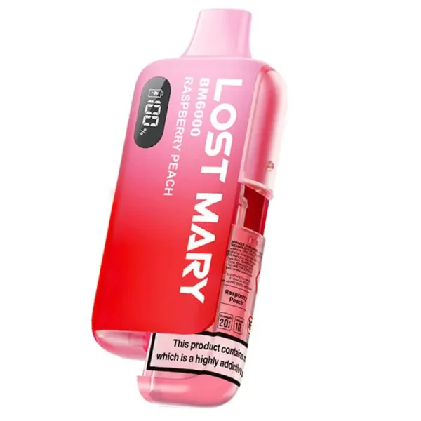 Lost Mary BM6000 – Refillable Pod Kit – Raspberry Peach