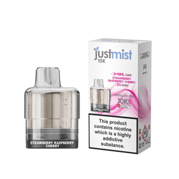 Just Mist 10K – Prefilled Pod – Strawberry Raspberry Cherry