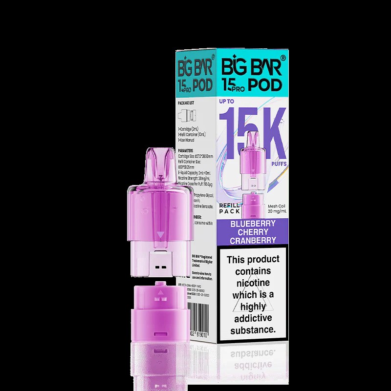 Big Bar 15K Pro Refill Pod – Blueberry Cherry Cranberry