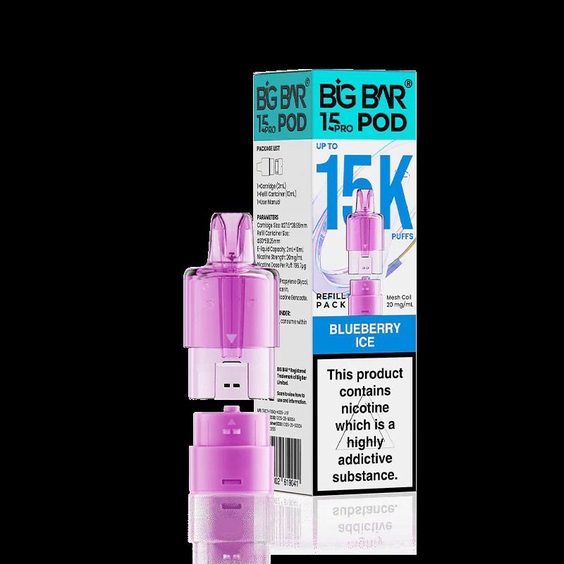 Big Bar 15K Pro Refill Pod – Blueberry Ice
