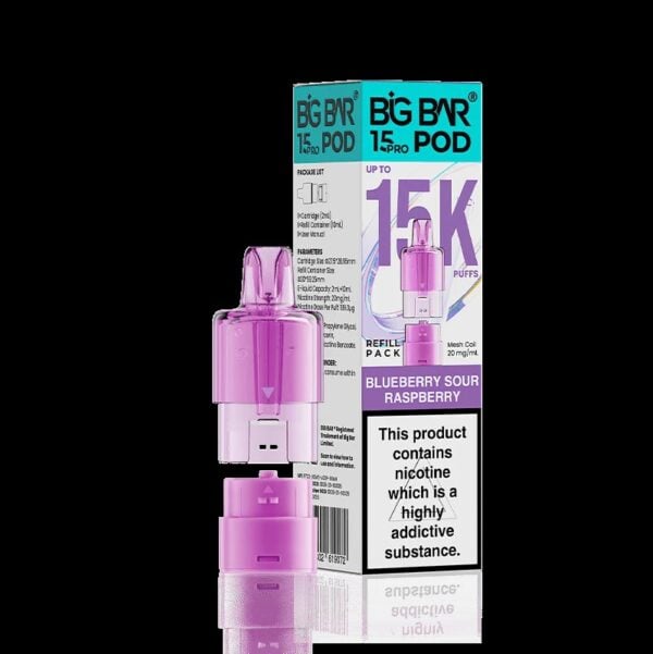 Big Bar 15K Pro Refill Pod – Blueberry Sour Raspberry