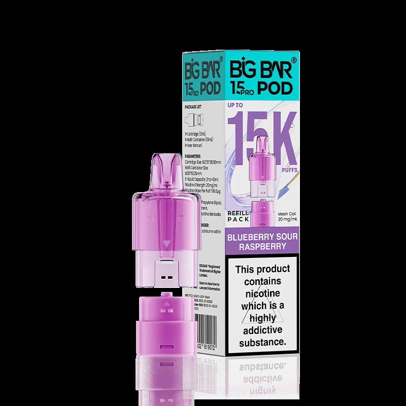 Big Bar 15K Pro Refill Pod – Blueberry Sour Raspberry