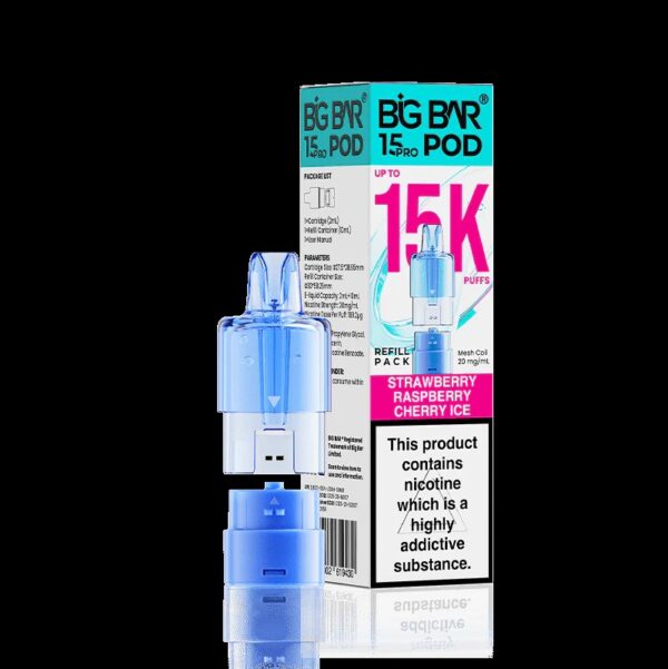 Big Bar 15K Pro Refill Pod – Strawberry Raspberry Cherry